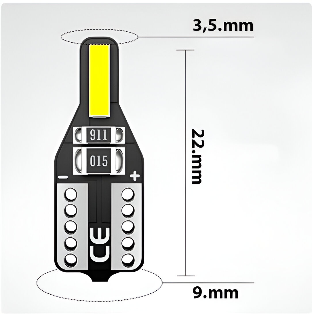 LED AUTO ŽÁROVKA T10 W5W_rozmery