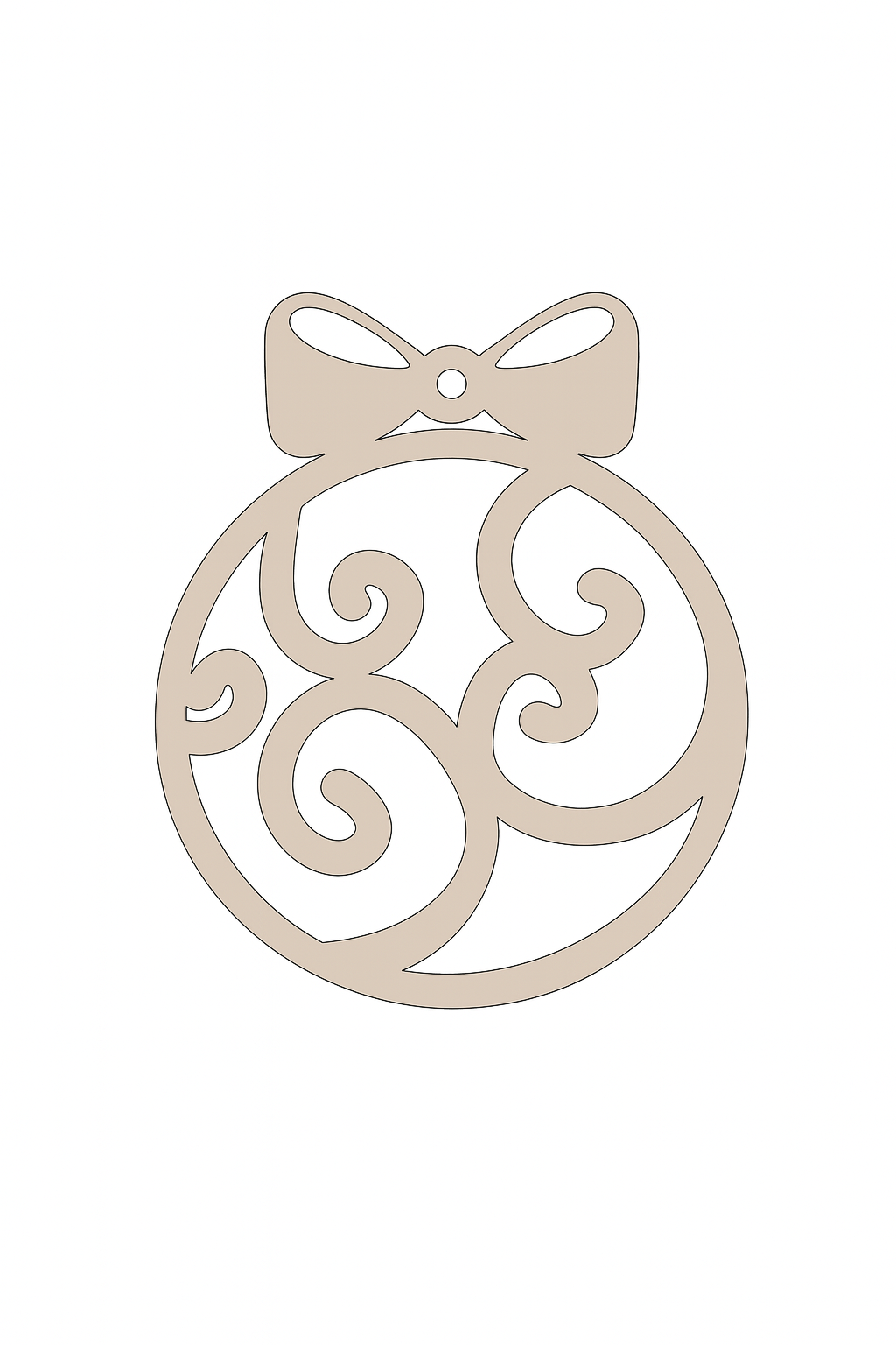 Dřevěná vánoční baňka 10